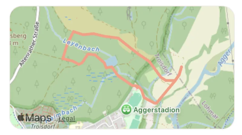 GPS-Gassirunde – Route auf der Karte